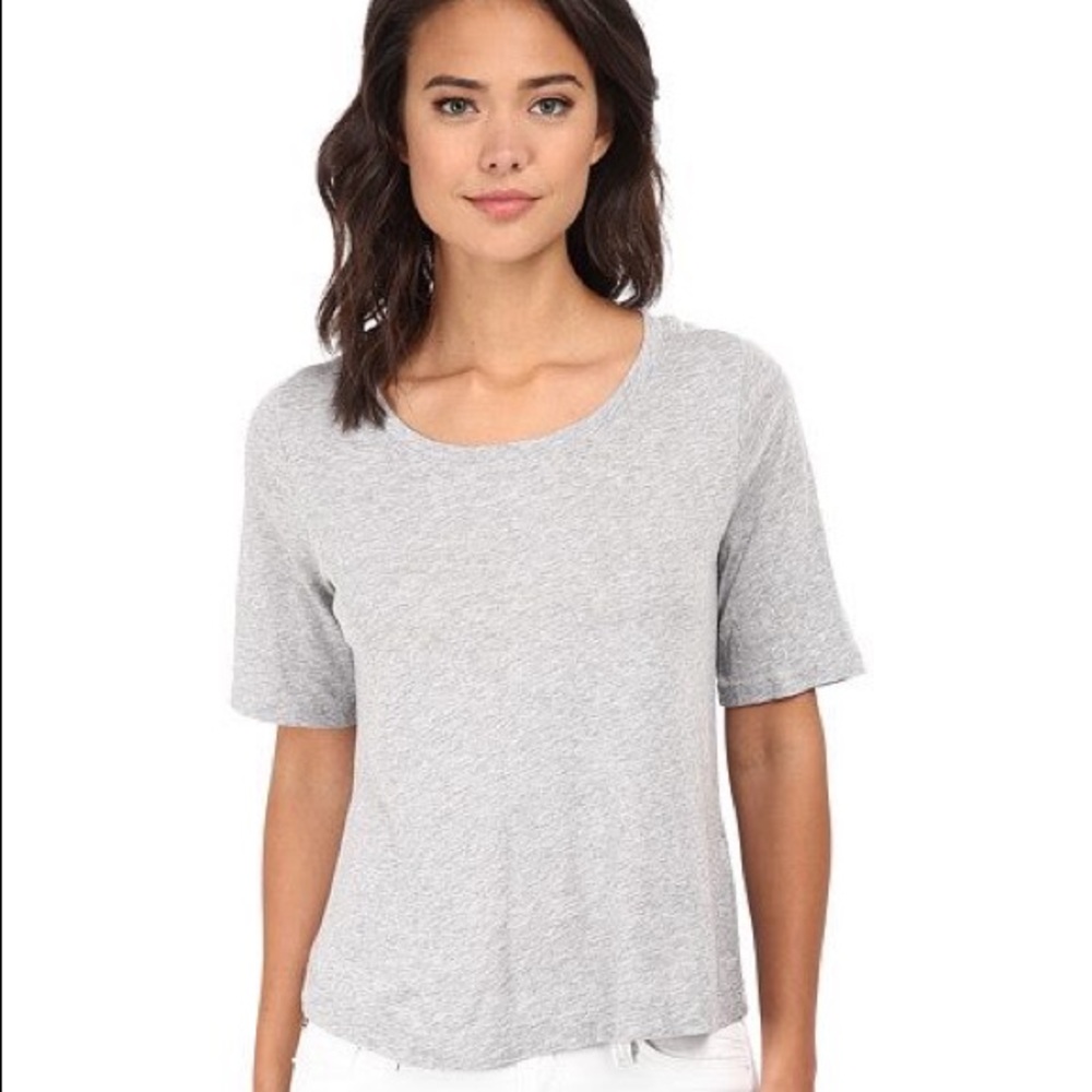 Splendid Very Light Jersey Tee in Heather Gray